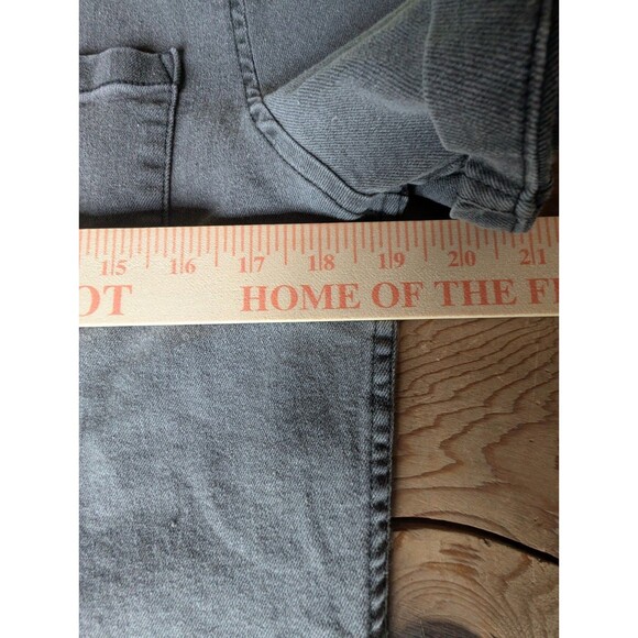 Asos Design Button Down Shirt Mens Large Gray Chambray Short Cuff Sleeve Casual - Picture 14 of 16